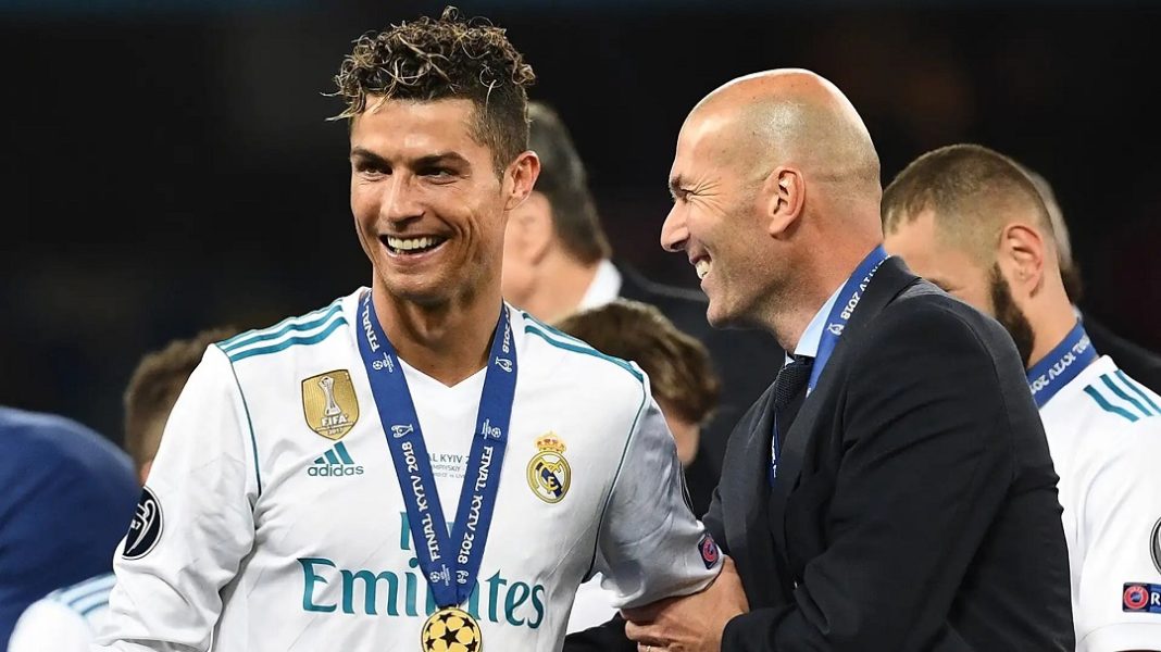 Crisitano Ronaldo y Zidane tras ganar la UCL